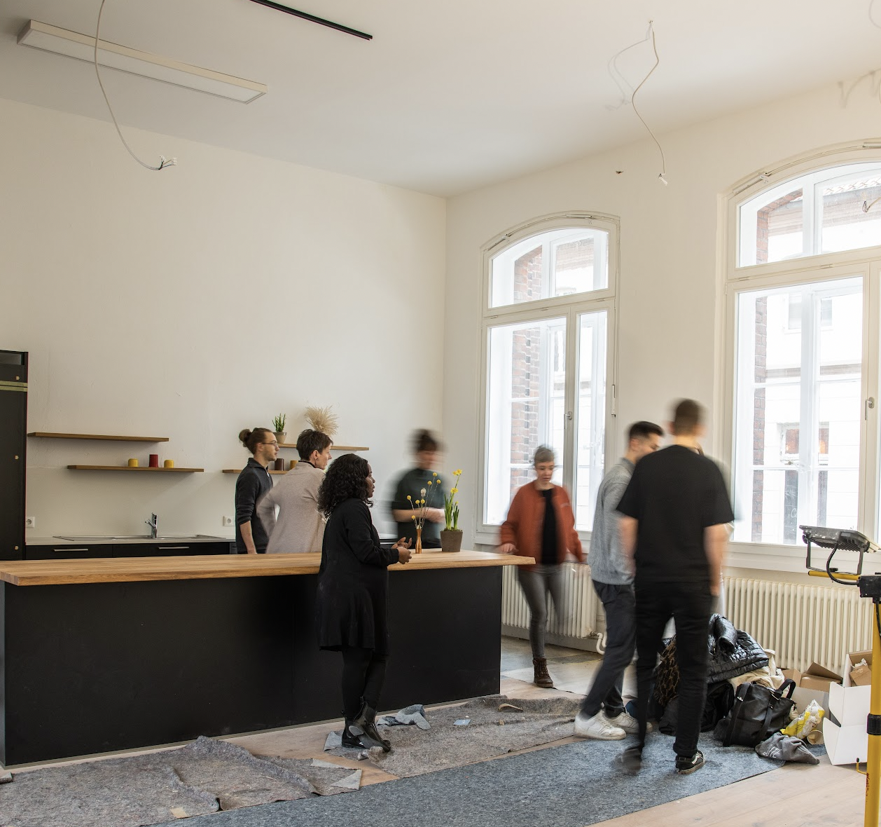 Team beim Umbau des Utopia, MakerSpace und Co Working in Lüneburg